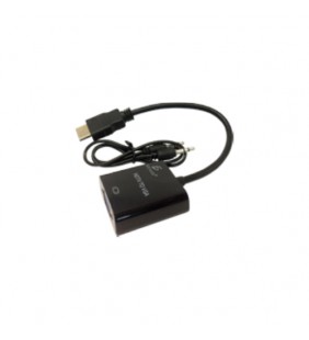 CABLE ADAPTADOR CONVERTIDOR HDMI A VGA AUX 3.5 PC LAPTOP TV MONITOR