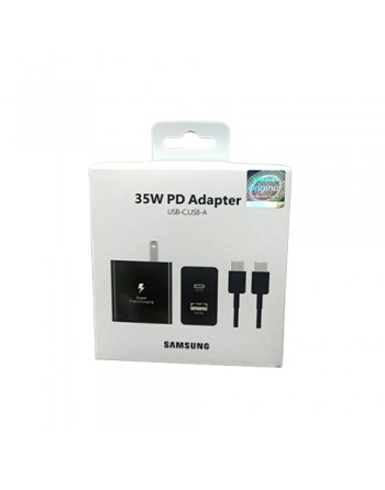 Cargador Samsung 35w kit USB/TIPO C carga rápida, incluye cable