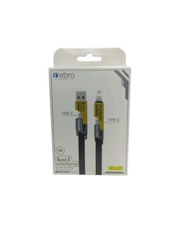 Cable 4 en 1 usb, ip, tipo...