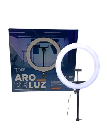 Aro de luz 12" CON TRIPIE 2mt