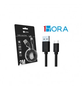 CABLE 1HORA V8, 2 METROS, CARGA Y DATOS