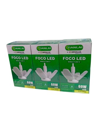 Foco led 60w 4 aspas...