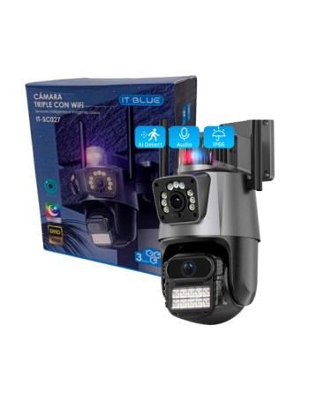 Camara con triple lente...