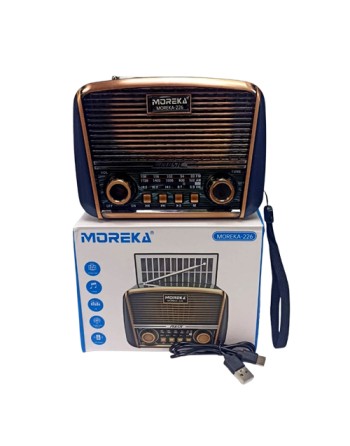 Bocina radio solar retro am...