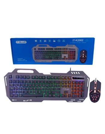 Teclado gamer con luz rgb y...