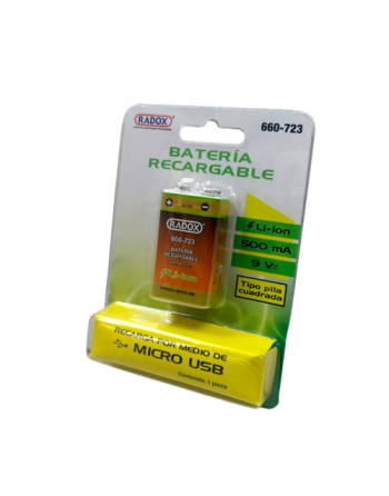 Bateria recargable de 9v...