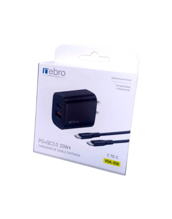 Cargador doble entrada 20w...