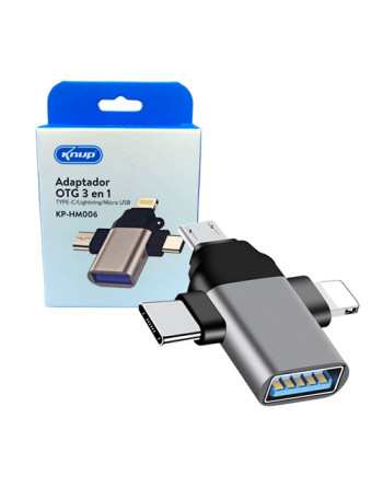 Adaptador otg 3 en 1 c, v8,...