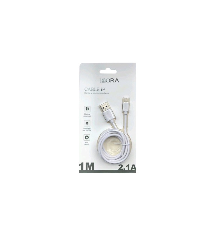 CABLE IPHONE 2.1A 1M 1HORA CAB179